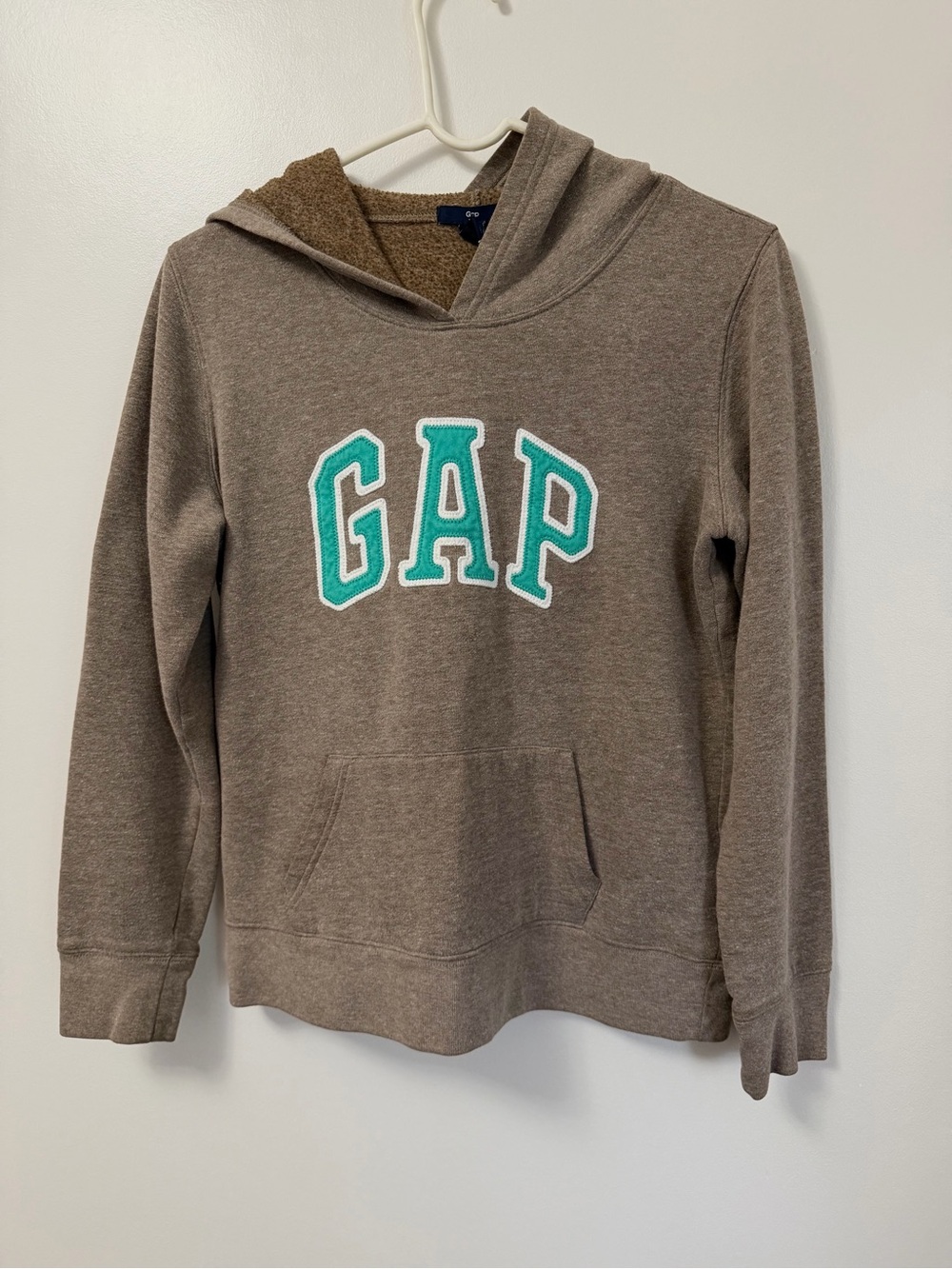 GAP Brown Hoodie with Teal Logo
